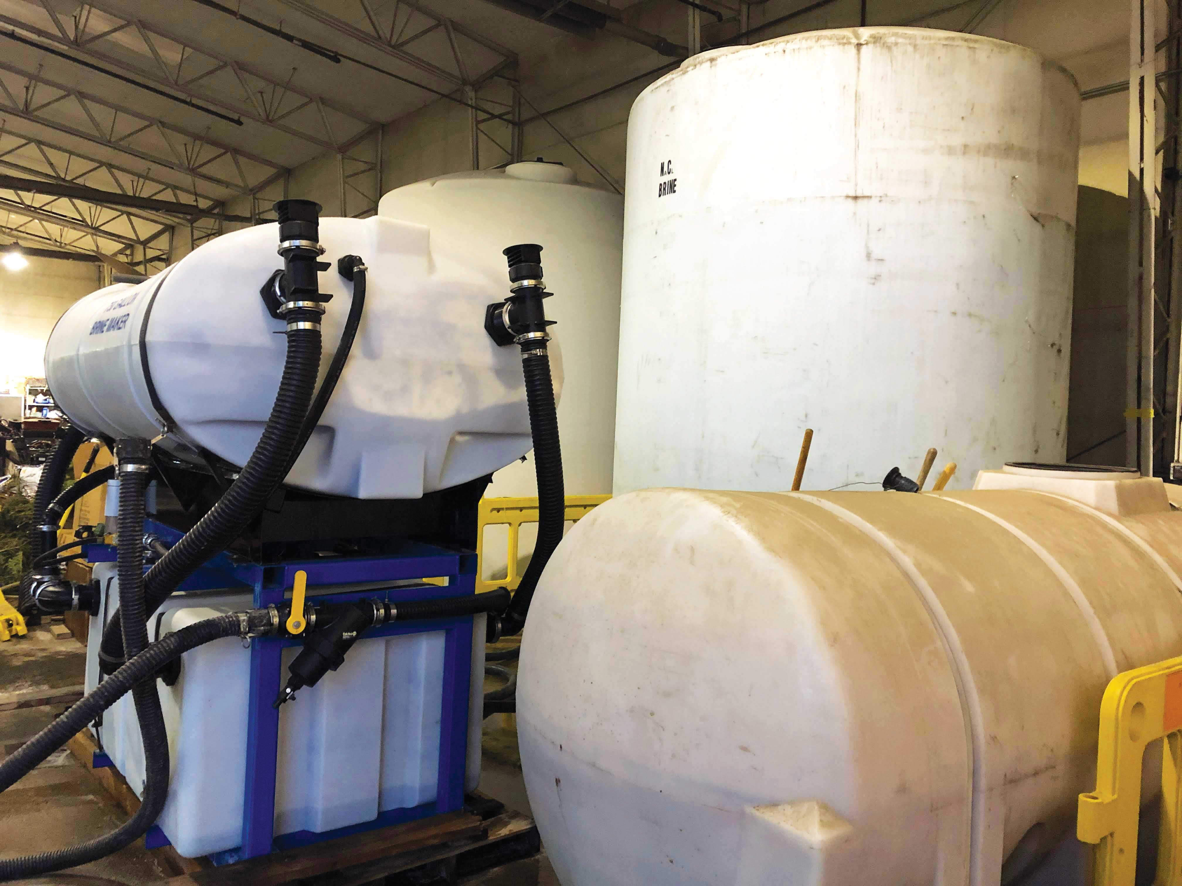 liquid deicer storage tanks